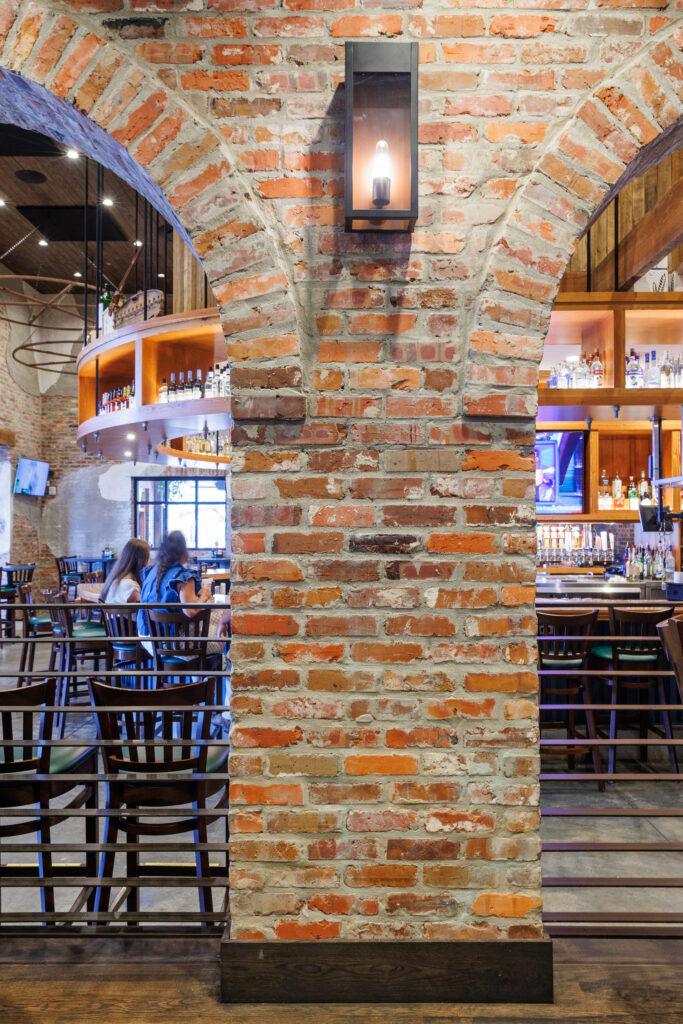 reclaimed brick arches